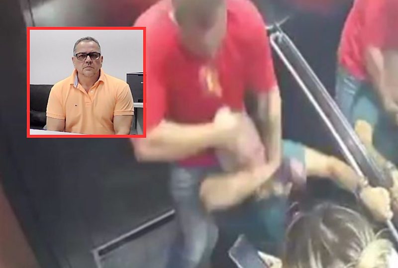 Justiça mantém preso policial aposentado flagrado espancando casal em elevador de condomínio