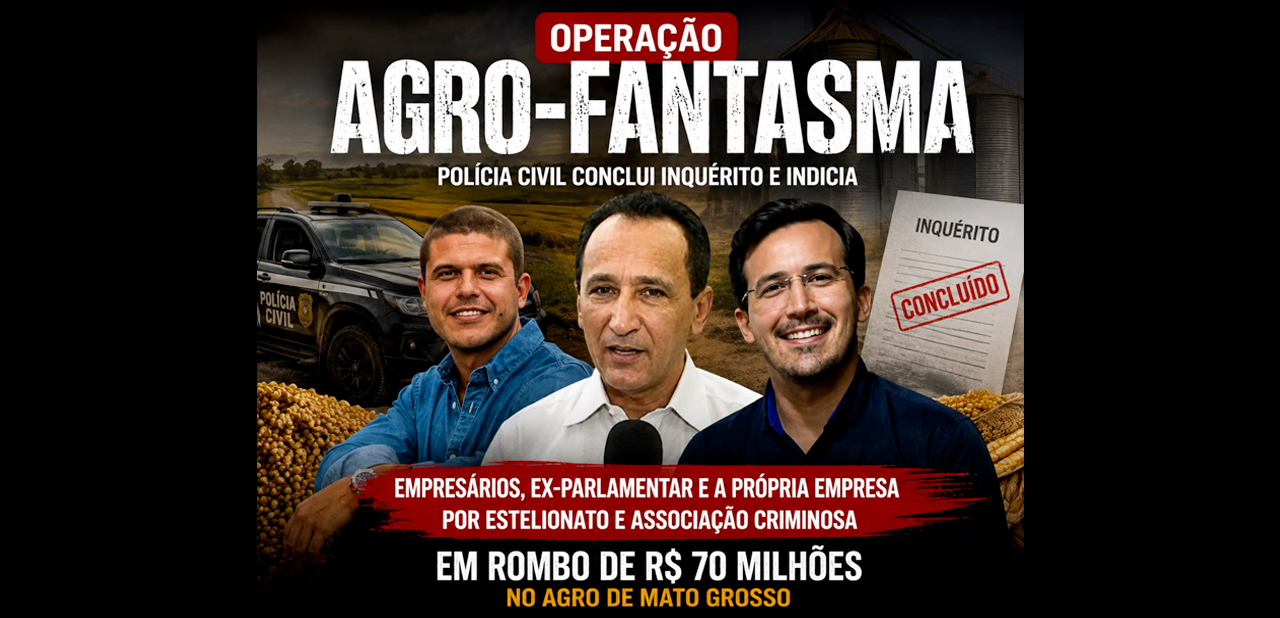 Polícia Civil conclui inquérito e indicia quatro por estelionato e associação criminosa em rombo de R$ 70 milhões no agro de Mato Grosso