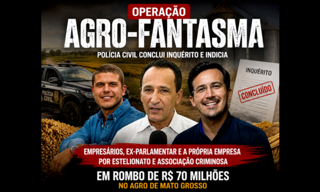 Polícia Civil conclui inquérito e indicia quatro por estelionato e associação criminosa em rombo de R$ 70 milhões no agro de Mato Grosso