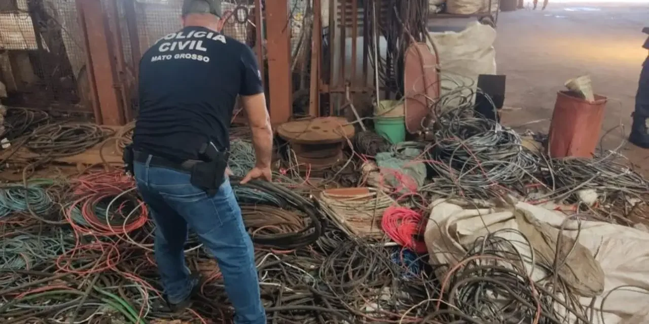 Combate ao Furto de Fios: Polícia Civil prende dupla em Várzea Grande com fiação furtada e apreende veículo