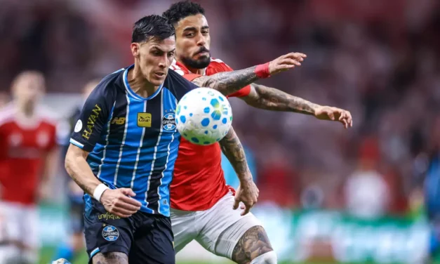 O Grêmio venceu o Internacional por 3 a 1